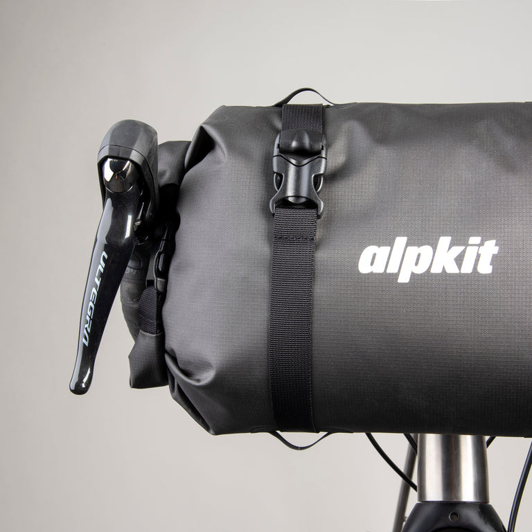 alpkit deluge handlebar bag 13L for bikepacking detail