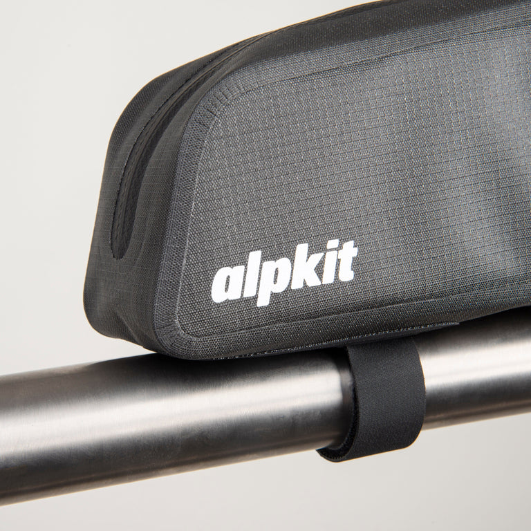 alpkit deluge top tube 0.65L bag for bikepacking logo