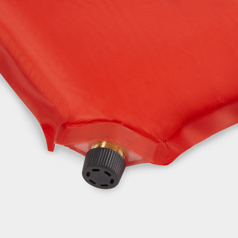 alpkit dirtbag self inflating sleeping mat in brick red valve