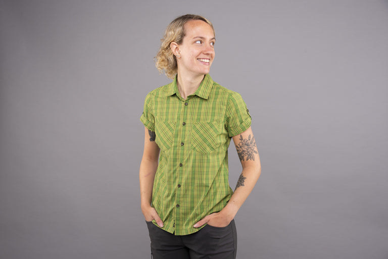 womens estella shirt in verde front