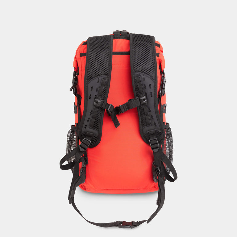 alpkit Gourdon 25 dry bag backpack in chilli red back