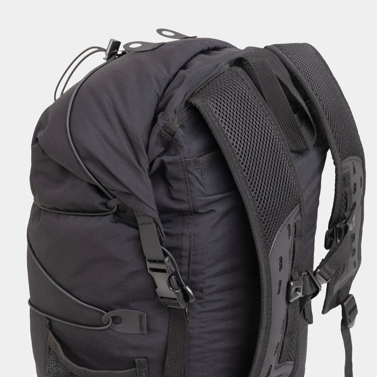 alpkit Gourdon 30 dry bag backpack in black roll top