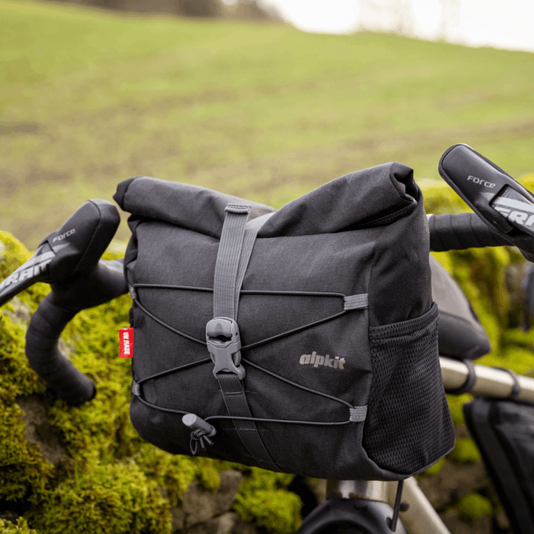 Alpkit Gravel Bag handlebar bag in Panther black