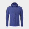 Alpkit Griffon men's hooded fleece in Fontainebleau blue - closed