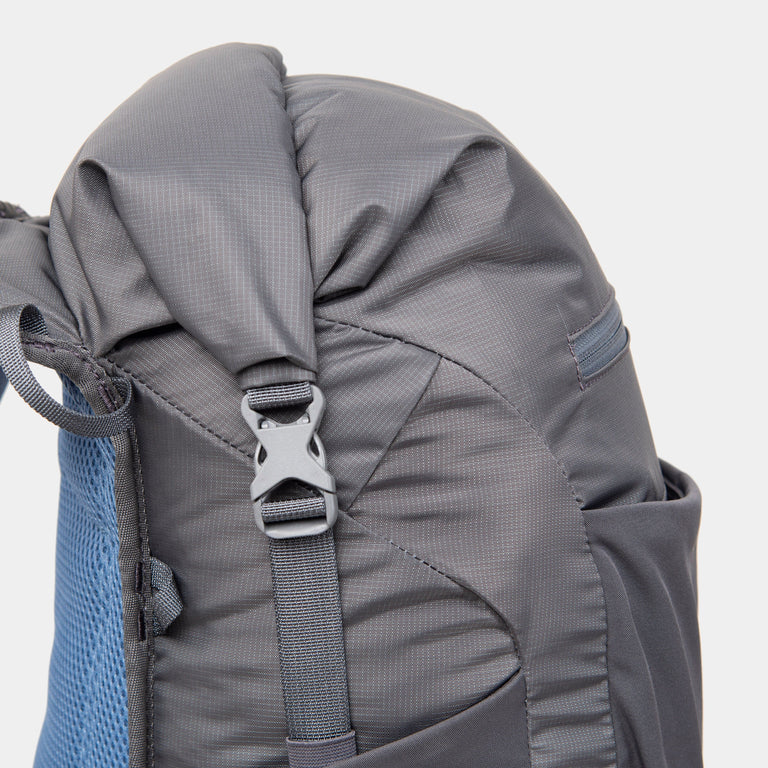 alpkit Idris 25L mountain marathon pack in dark grey compression straps