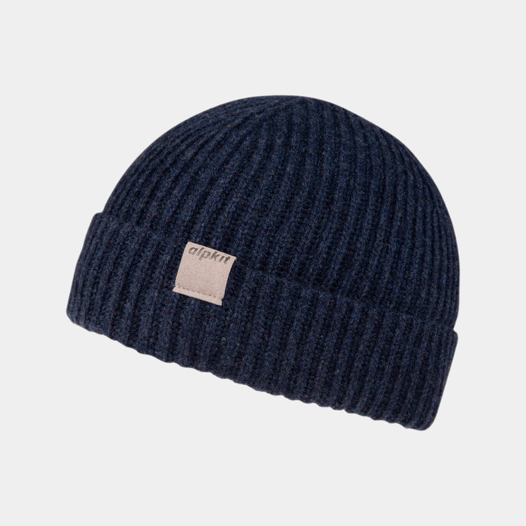 Alpkit Idwal beanie hat in Dark Denim  - closed