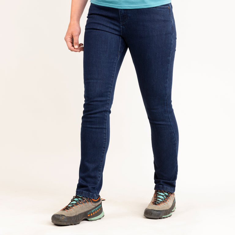 alpkit womens jeanie jeans in dark wash front