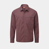 alpkit mens kana shirt for gravel riding in brick red 