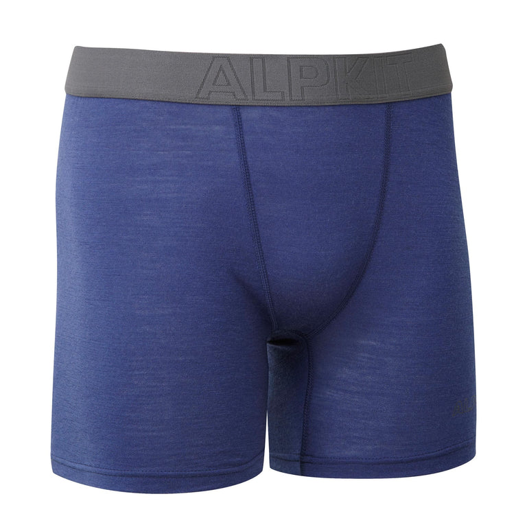 Alpkit men's Kepler merino wool boxers in nemo - closed