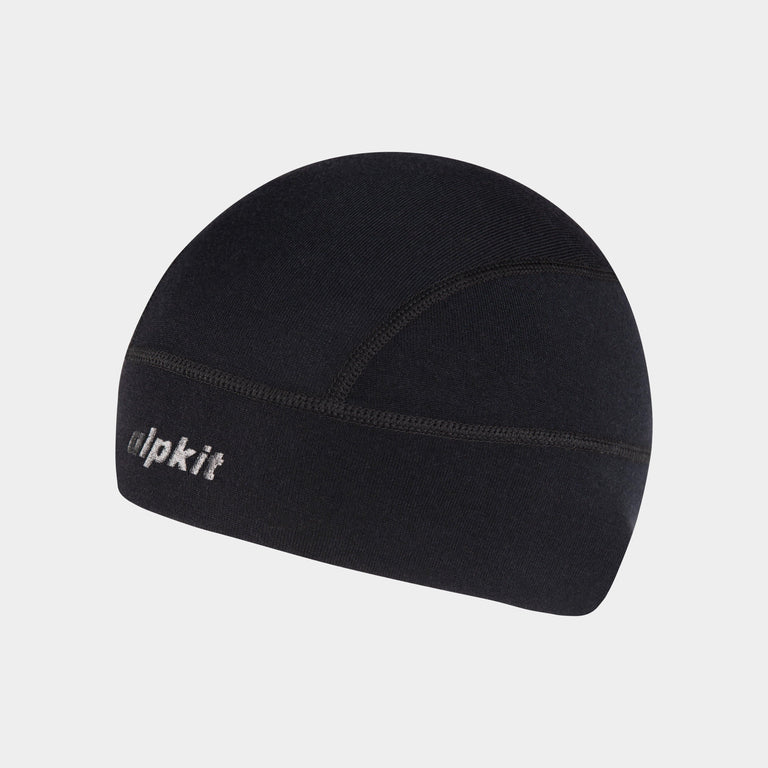 alpkit kepler liner beanie merino beanie in black - closed