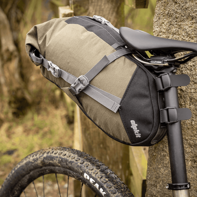 Alpkit Koala 13L saddle bag in Olive green