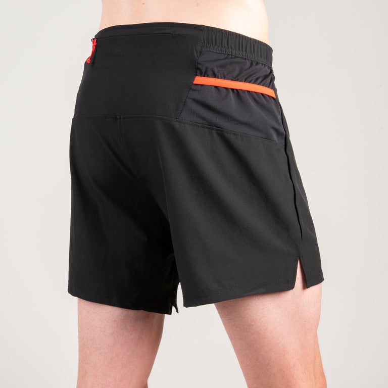 alpkit mens koulin trail shorts for trail running fell running in black back