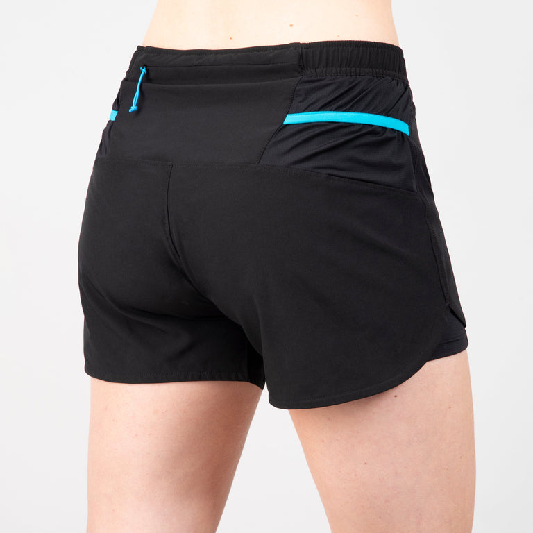 alpkit womens koulin trail shorts for trail running fell running in black back