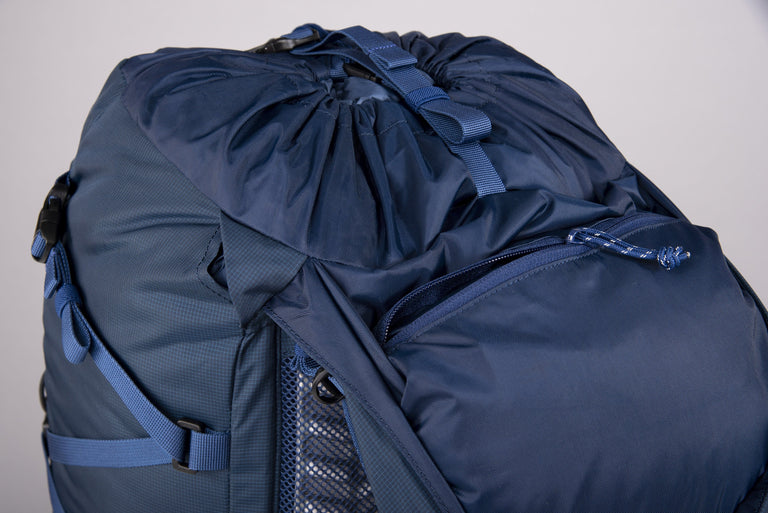 Alpkit Ledge 35l pack in nemo hood internal pocket - closed