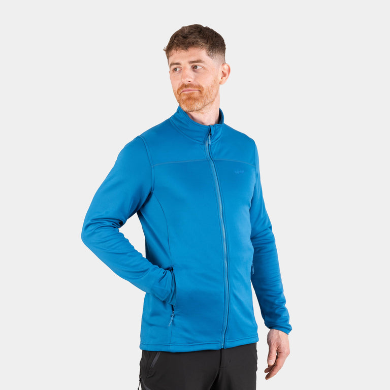 Alpkit Akita men's jacket in Reef blue - closed