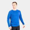 alpkit mens aztec long sleeve base layer in monday blue