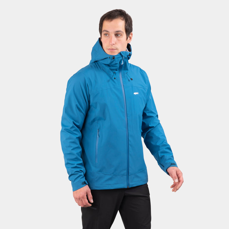 alpkit mens balance waterproof jacket in reef blue