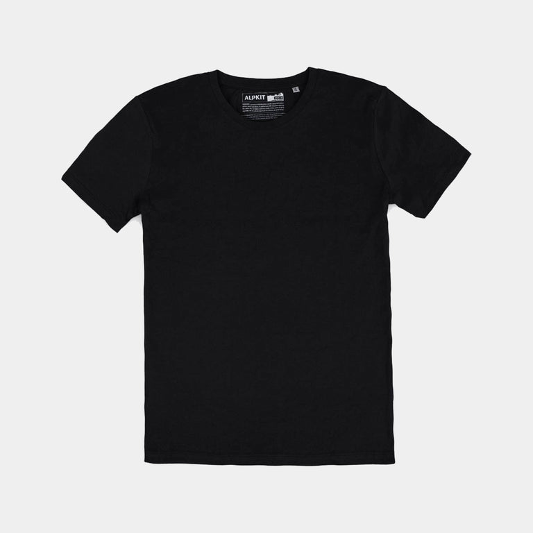 Alpkit men's Blank Canvas t-shirt in Black - closed