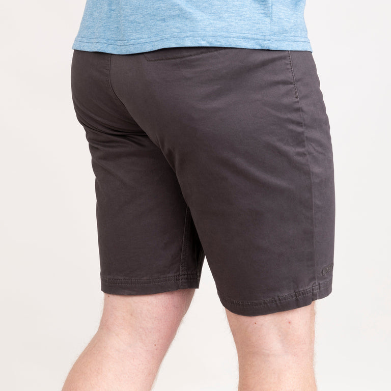 alpkit mens bloc shorts in tarmac grey back