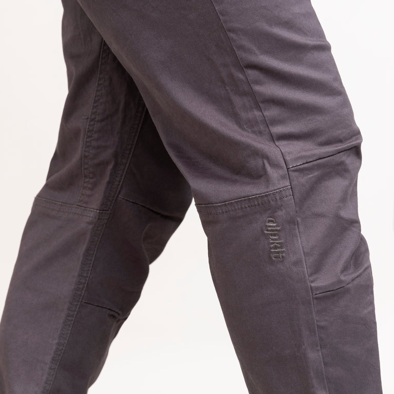 alpkit mens bloc pants in tarmac grey logo