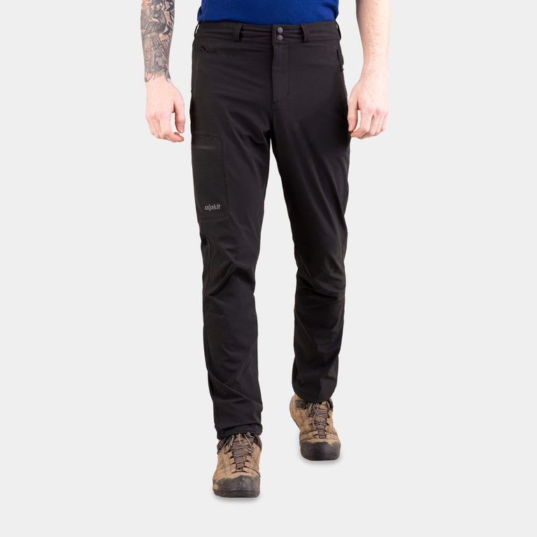 Alpkit mens chilkoot softshell trousers in black |nt