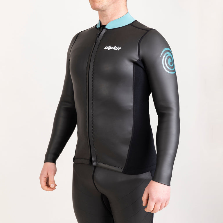 alpkit element wetsuit mens jacket in black front