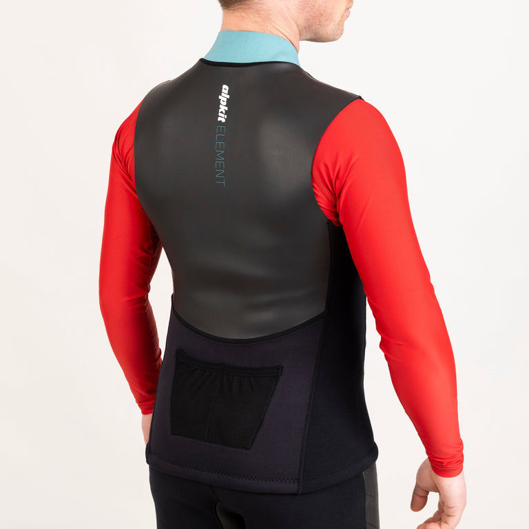 alpkit element wetsuit mens vest in black back