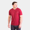 alpkit mens farne tee in rhubarb red