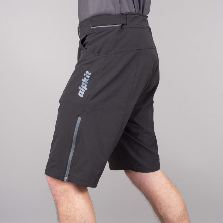 Alpkit mens floe baggy mountain bike shorts in black side