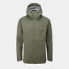 alpkit mens fortitude waterproof jacket in alder green