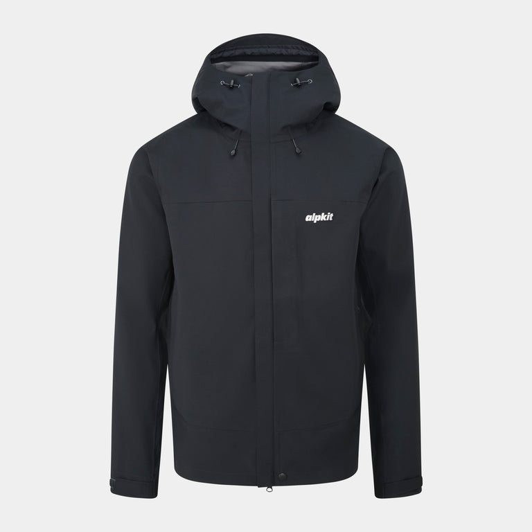 alpkit mens fortitude waterproof jacket in black