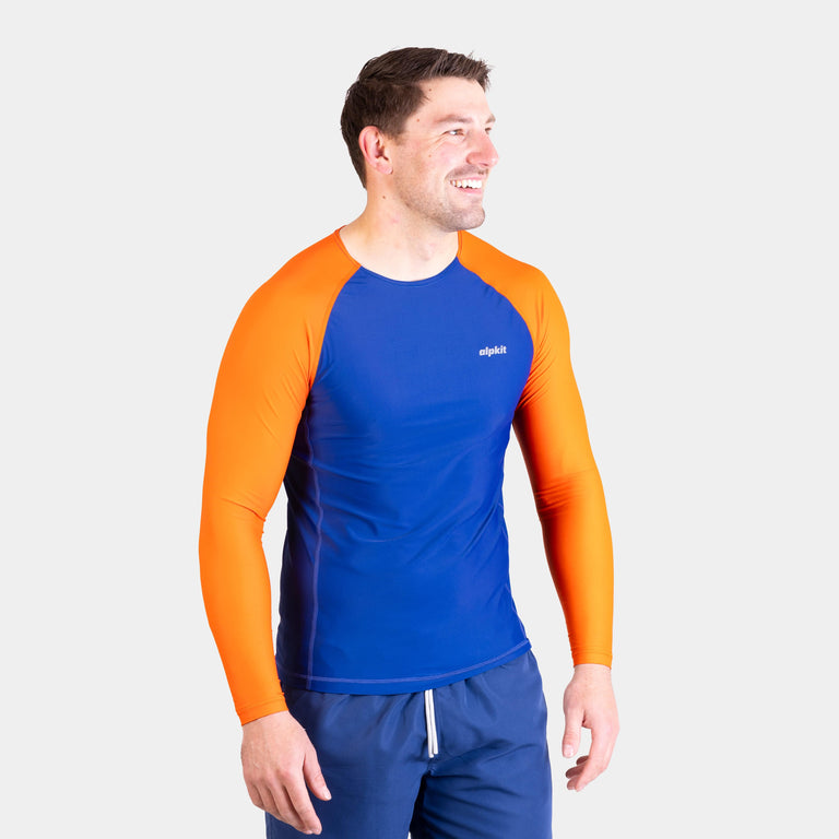 alpkit mens hurley in kingfisher blue and orange