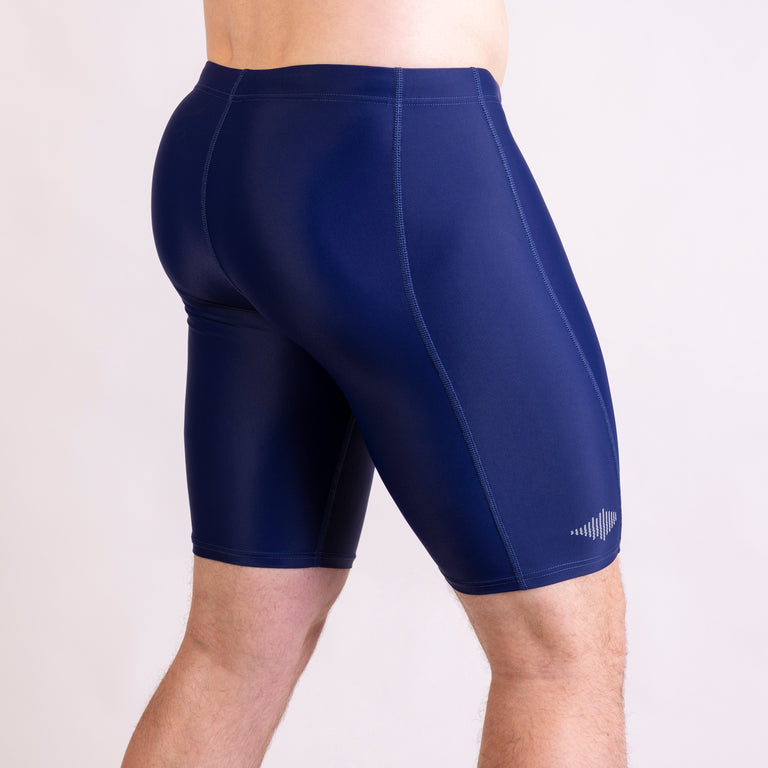 alpkit mens hythe jammer swimming shorts in outerspace blue back