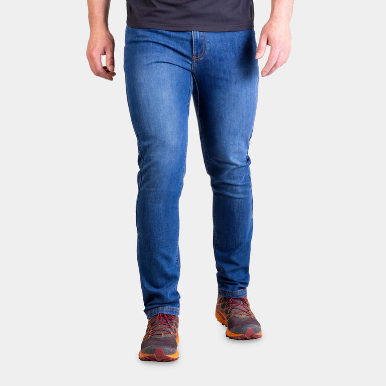 alpkit jeanius mens jeans in midwash blue|aj