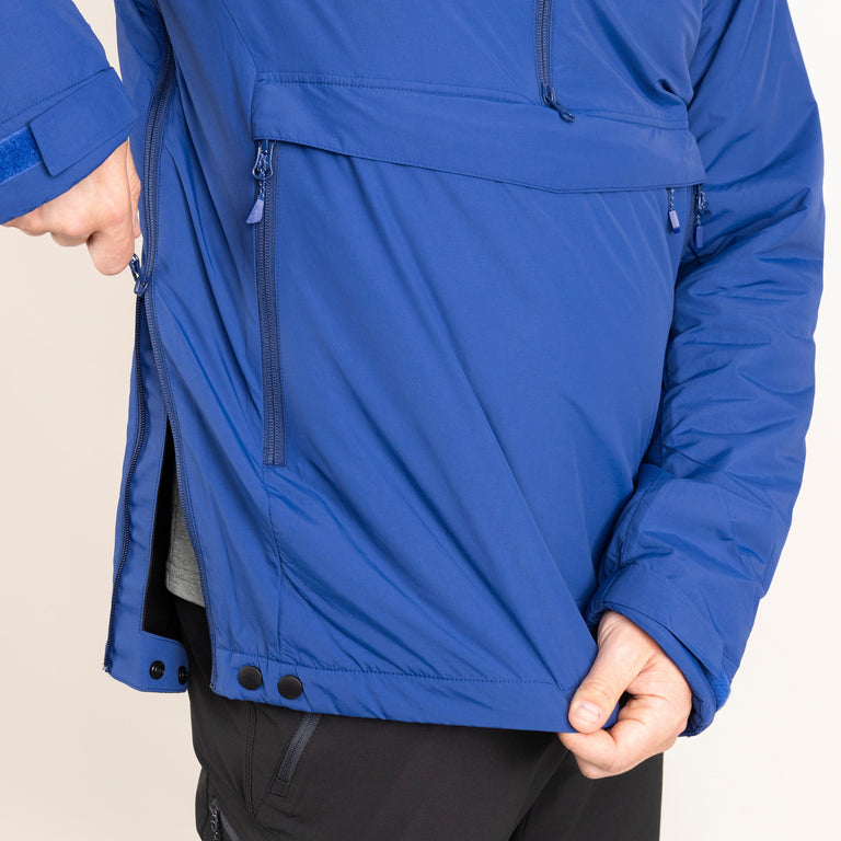 mens Alpkit jura mountain smock in nemo blue side vent|bf