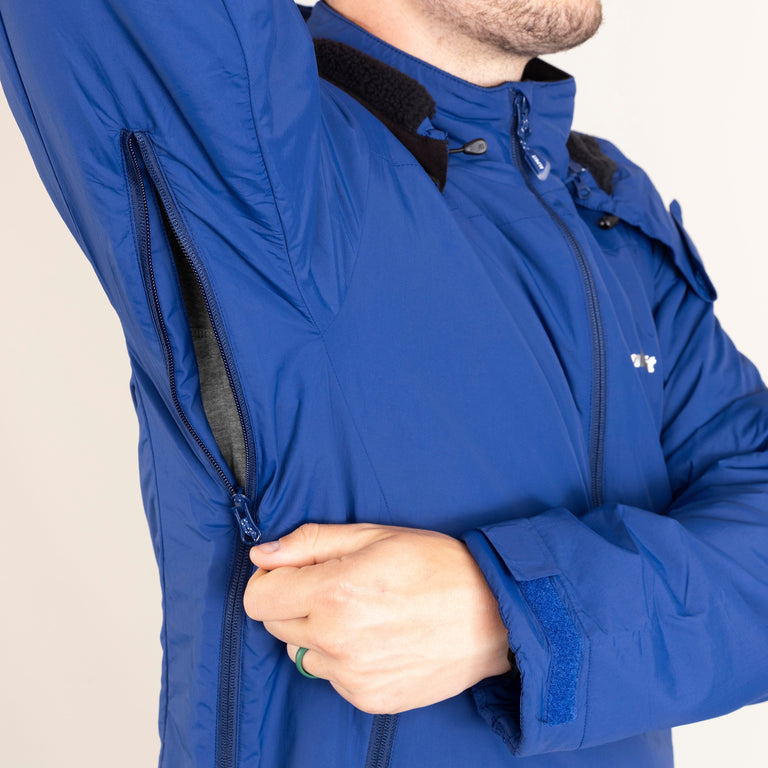 mens Alpkit jura mountain smock in nemo blue pit zips|bf