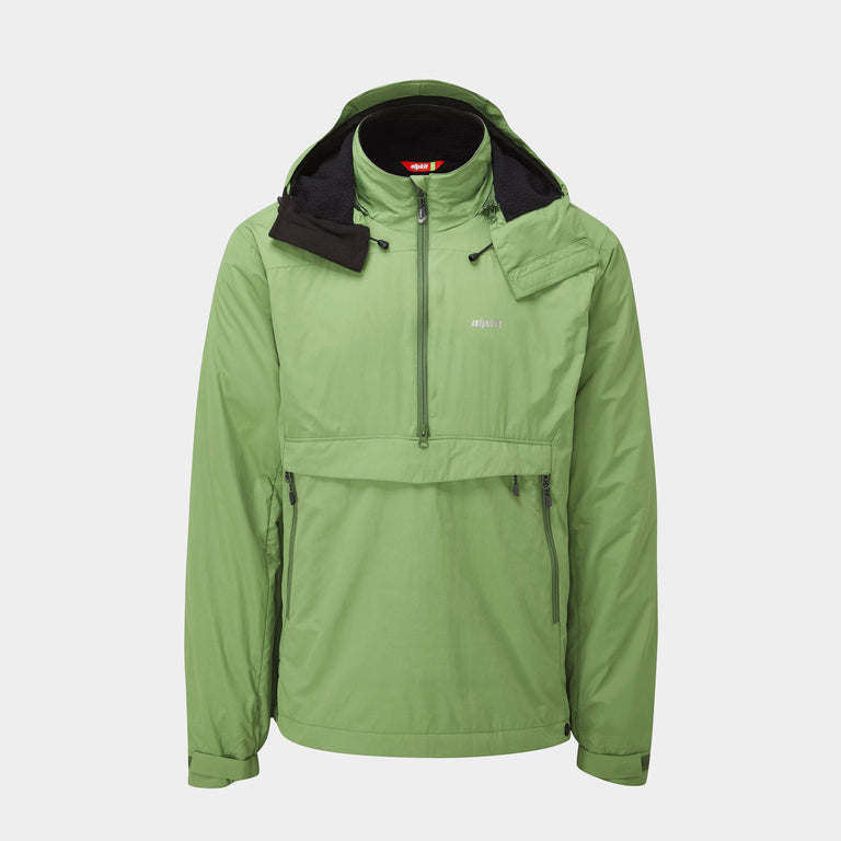 Alpkit men's Jura Mountain Smock windproof jacket in Fern green