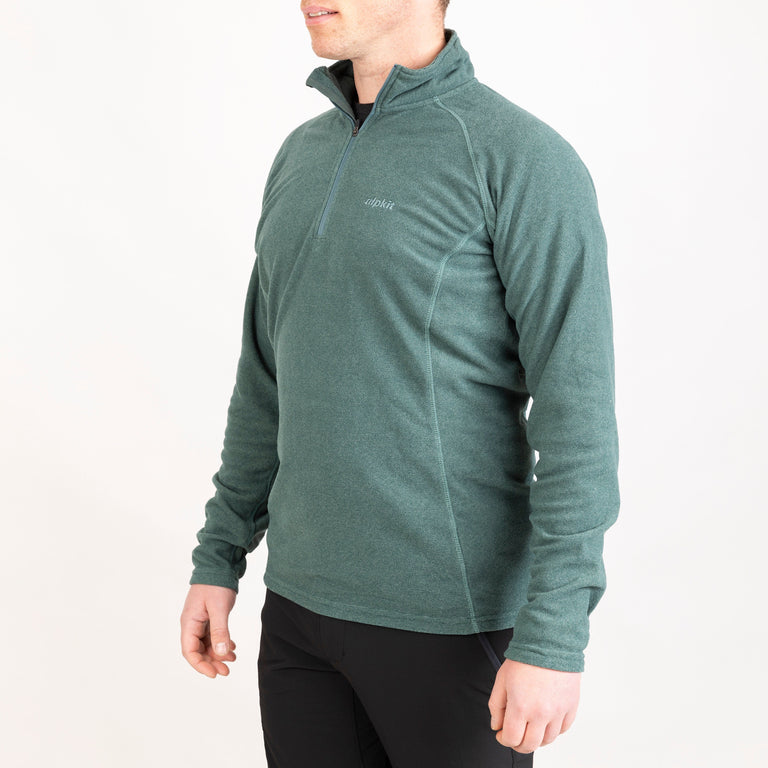 alpkit mens kelpie fleece in Stirling green front