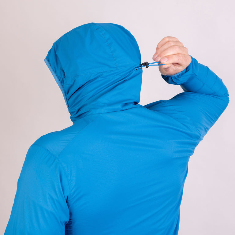 mens alpkit morphosis jacket in reef blue hood|aj