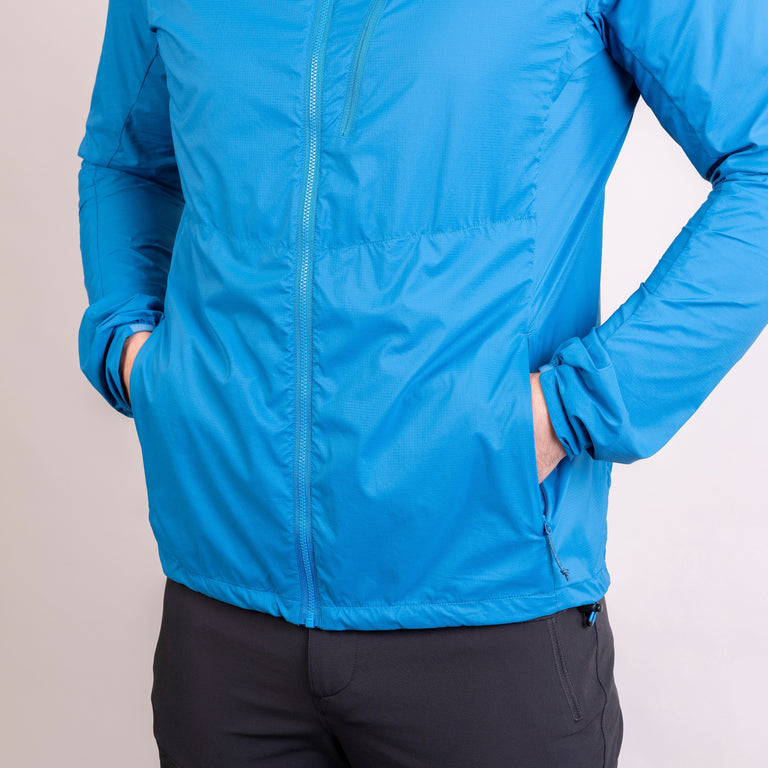 mens alpkit morphosis jacket in reef blue pockets|aj