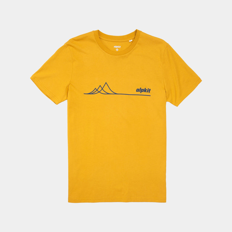 mens mountains tee ochre - closed