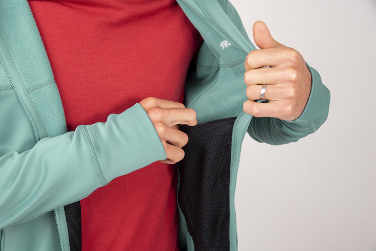 alpkit mens maya hooded fleece inside pocket