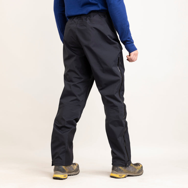 alpkit mens nautilus waterproof trousers in black back|bf