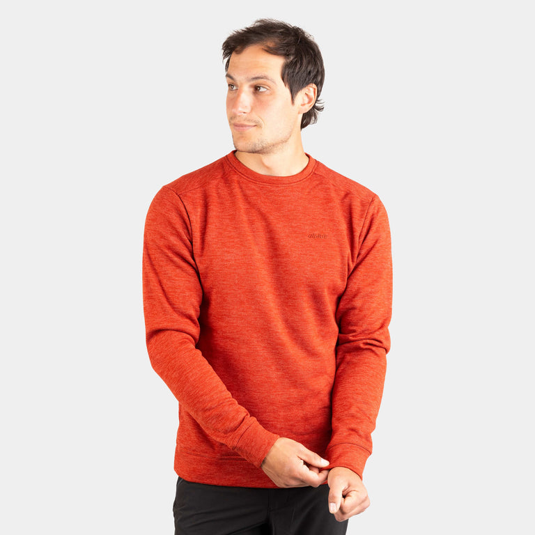 alpkit mens redpoint crew neck jumper in brick