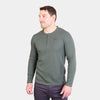 Alpkit mens rivo henley top in alder green