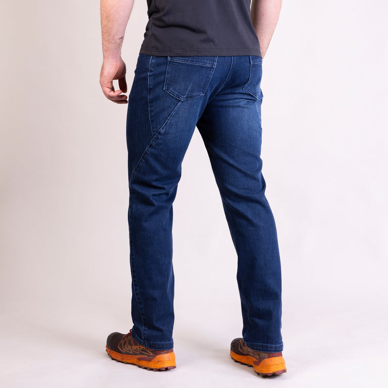 alpkit mens sequence jeans in darkwash back|aj