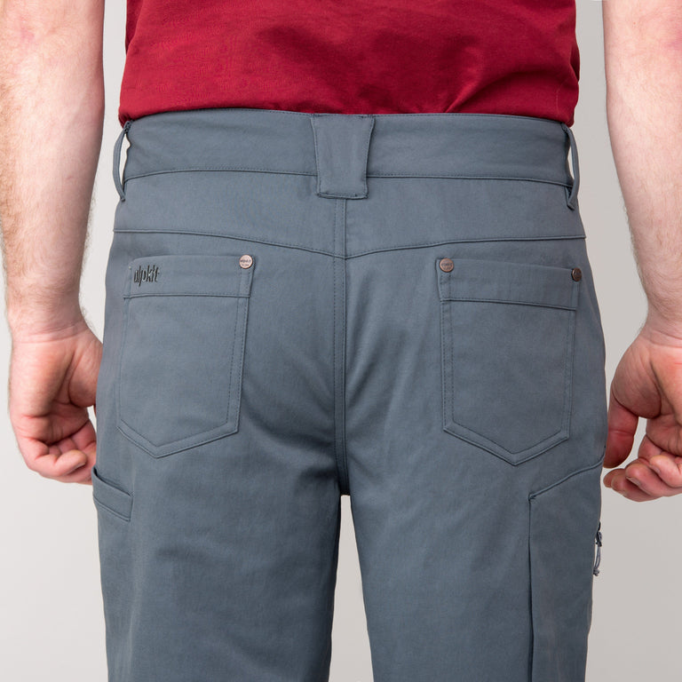 alpkit skarven mens trousers in grey back waistband