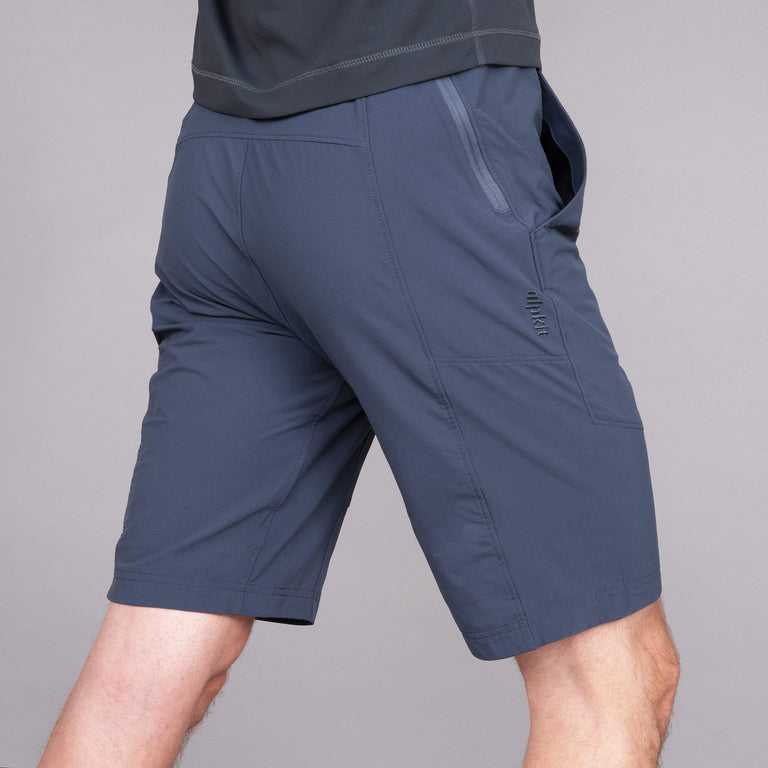 mens strada short in dark denim rear