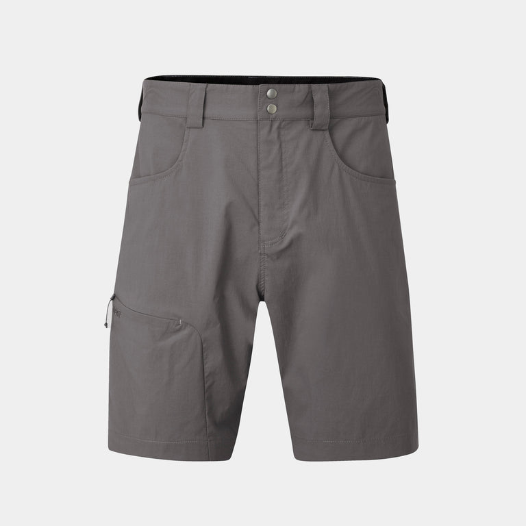 alpkit mens teleki shorts in tarmac grey - closed