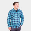 alpkit mens woodsmoke shirt in bluebird blue|aj